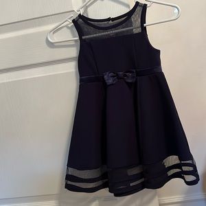 Illusion Mesh Bow Front Dress